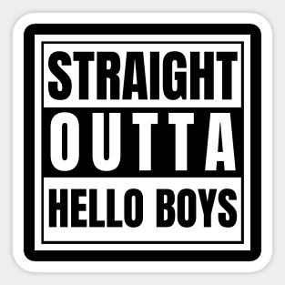 Straight Outta Hell Hello Boys Crowley Lucifer Supernatural Sticker